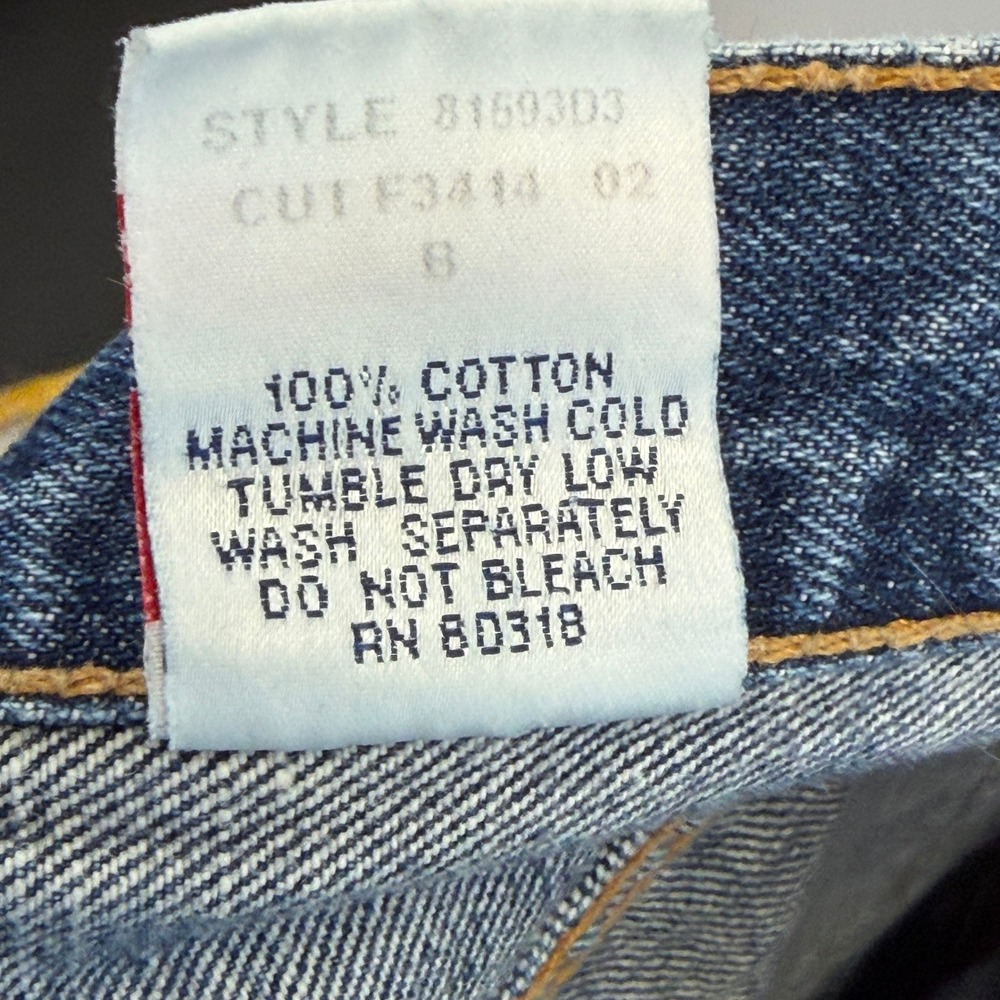 Vintage Lucky Brand Dungarees Y2K Western Low Rise Bootleg Jeans Women Size 10 - Picture 14 of 14